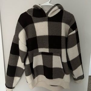 Plaid oversized hoodie